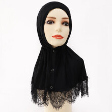 Ladies Headscarf Women Hijab Scarf Dubai Lace Turban Islamic Wrinkle Shawl Muslim Headwrap Hat Birthday Party