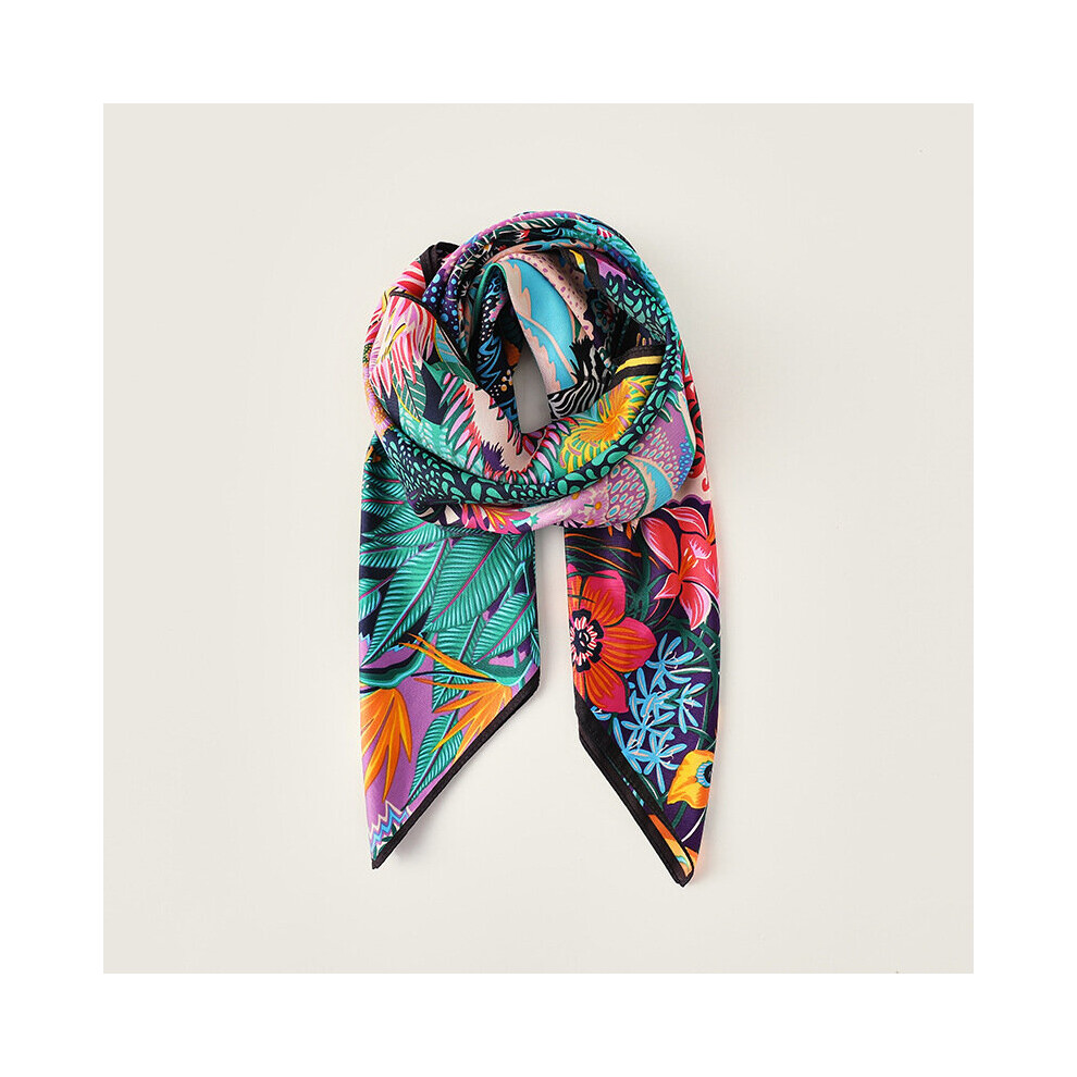 Women Scarves for Shawl Print Silk Satin Hijab Scarf Female Bandana 90*90cm Square Shawls Scarfs For Ladies-image-OPC-PBQGBWQ-NEW