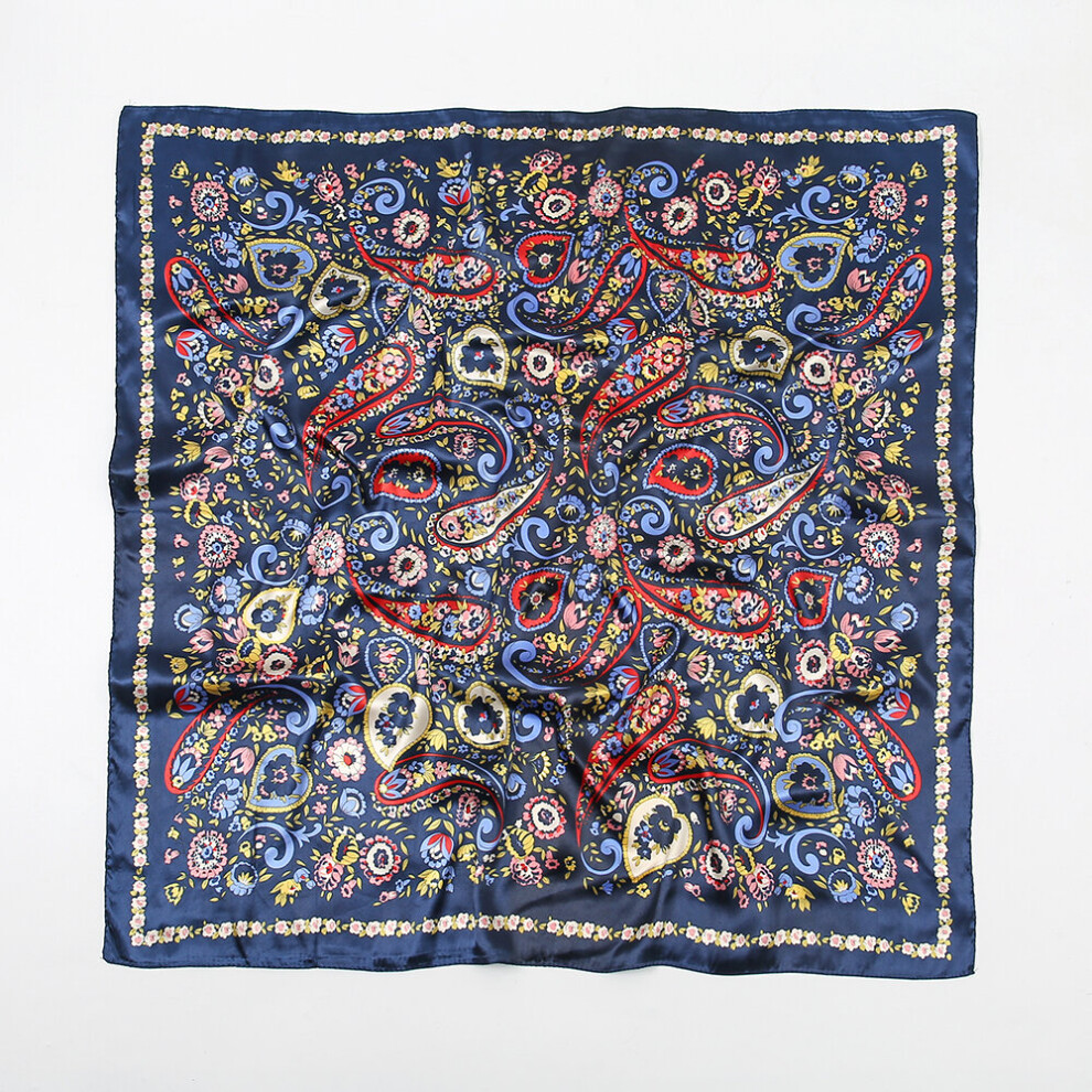 90x90cm Silk Satin Scarf Women Handkerchief Printed Paisley Square Scarf Head Bandana Small Neck Muffler Hijab Silk Hair Band-image-OPC-PBQGBY5-NEW