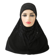H207 Adults Big Girls Medium Size 70*60cm pray hijab muslim Hat Amira scarf islam headscarf pull on headwrap shawl Bonnet Cap