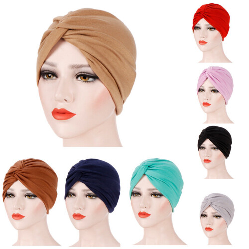 Eid Ramadan Prayer Hijab Hats Muslim Women Solid Turban Arab Islamic ...