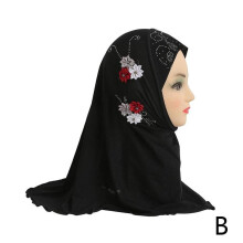 Muslim Girls Islamic Headscarf Girls Kids Hijab Islamic Scarf Shawls Child Inner Hijab Scarf Full Cover Amira Shawls Headwear