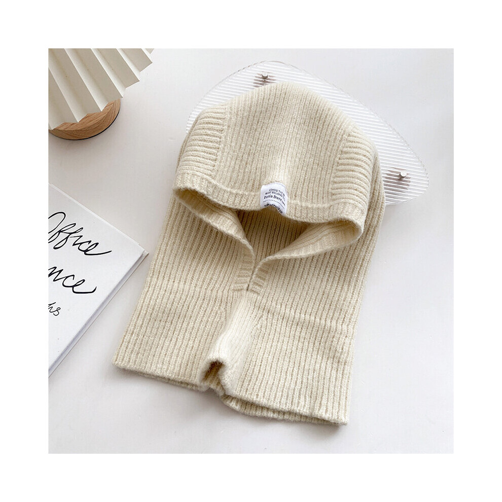 Unisex Winter Knitted Hood Scarf Soft Warm Hijab Cap Scarfs Thick Neckerchief Elastic Hat Women Men Winter Outdoor Warm Scarves-image-OPC-PBQGGWX-NEW