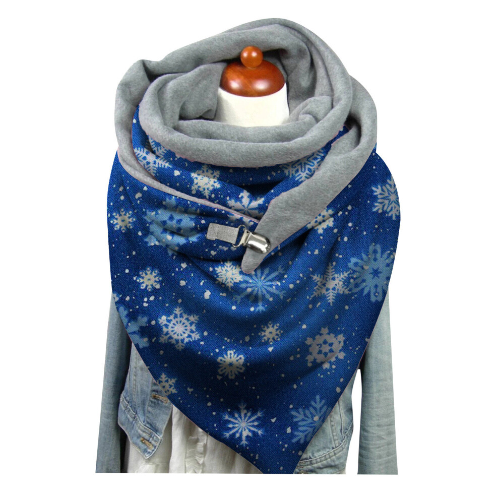 Women Christmas Print Scarf Hijabs Female Lady Button Soft Wrap Casual Warm Scarves Shawls Foulard Femme Neck Bandana-image-OPC-PBQGGTQ-NEW