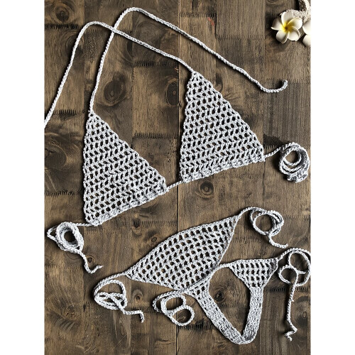 Crochet Micro Bikini G Thong String Beach Micro Swimwear Sexy Lingerie ...