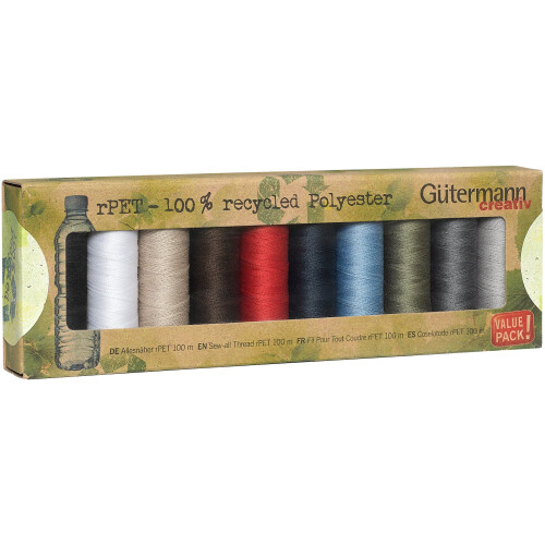 Gütermann Gutermann rPET Polyester Sew-All Thread Set 10 Spools-Basic 731138-1