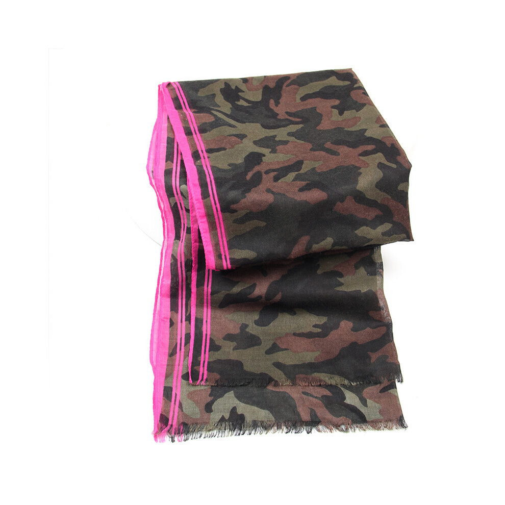 Army Green Camouflage Scarf for Women Poncho Faux Silk Sprig Hijab Tippet Female Foulard Scarf Leopard Warm Shawl And Wraps-image-OPC-PBQGGS7-NEW