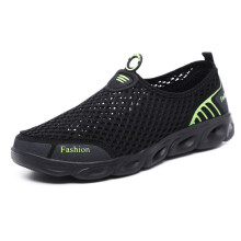 (BlackGreen Black-44 9.5) Men Casual Shoes Sneakers Light Breathable Summer Sandals Outdoor Beach Vacation Mesh Shoes Zapatos De Hombre Men Shoes
