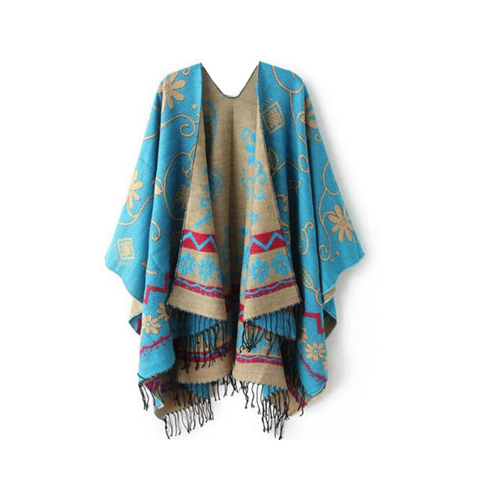 Autumn Winter Women Outwear Oversized Knitted Cashmere Poncho Capes Duplex Shawl Cardigans Sweater Coat Sueter-image-OPC-PBQGR9H-NEW