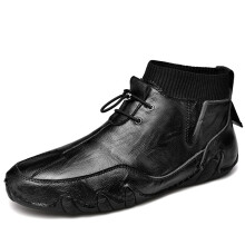 (Black-US 6.5 (EUR 39) 6.5) Leather Mens Shoes Cowboy Botas Hombre Autumn Winter Men Martins Boots Casual Lace-up