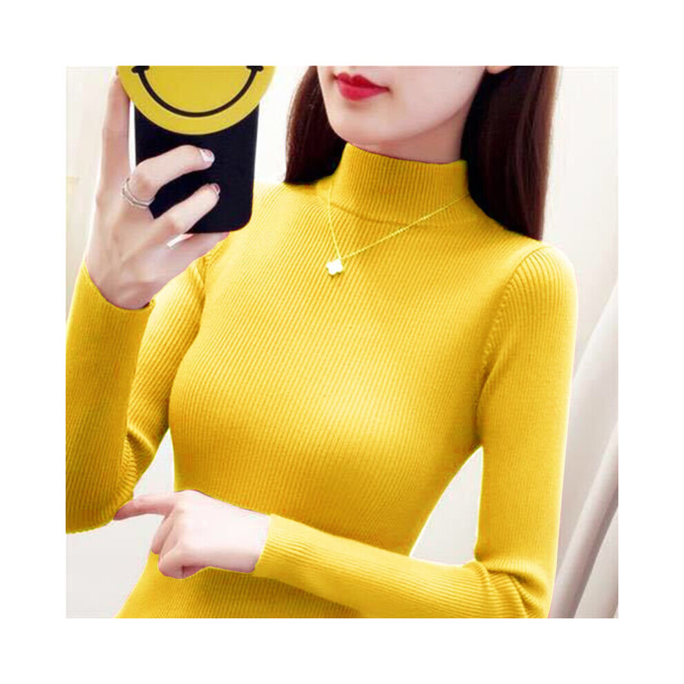 Women Sweater Autumn Winter Clothes Slim Solid Loose Casual Long-sleeved Knitted Pullovers Shirt Female Tops Sweater-image-OPC-PBQH5W8-NEW