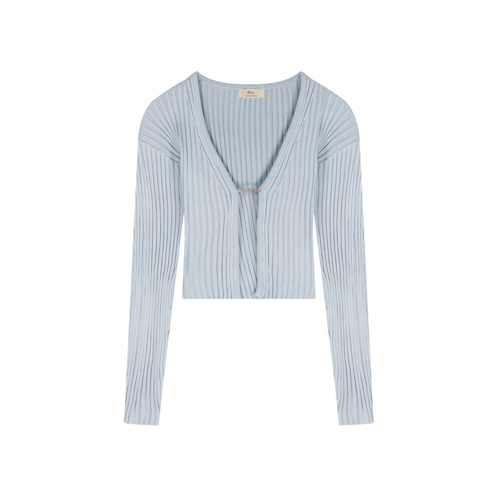 Autumn Tie-dye Gradient Camisole + Single-button Sunscreen Cardigan + Sexy Split Hip Skirt Three-piece Suit for Women-image-OPC-PBQHC5P-NEW