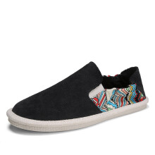 (black C352 Blue-42) Green Canvas Fisherman Shoes Men Comfortabale Causal Loafers Shoes Men Light Slip-on Flat Shoes Espadrilles for Men