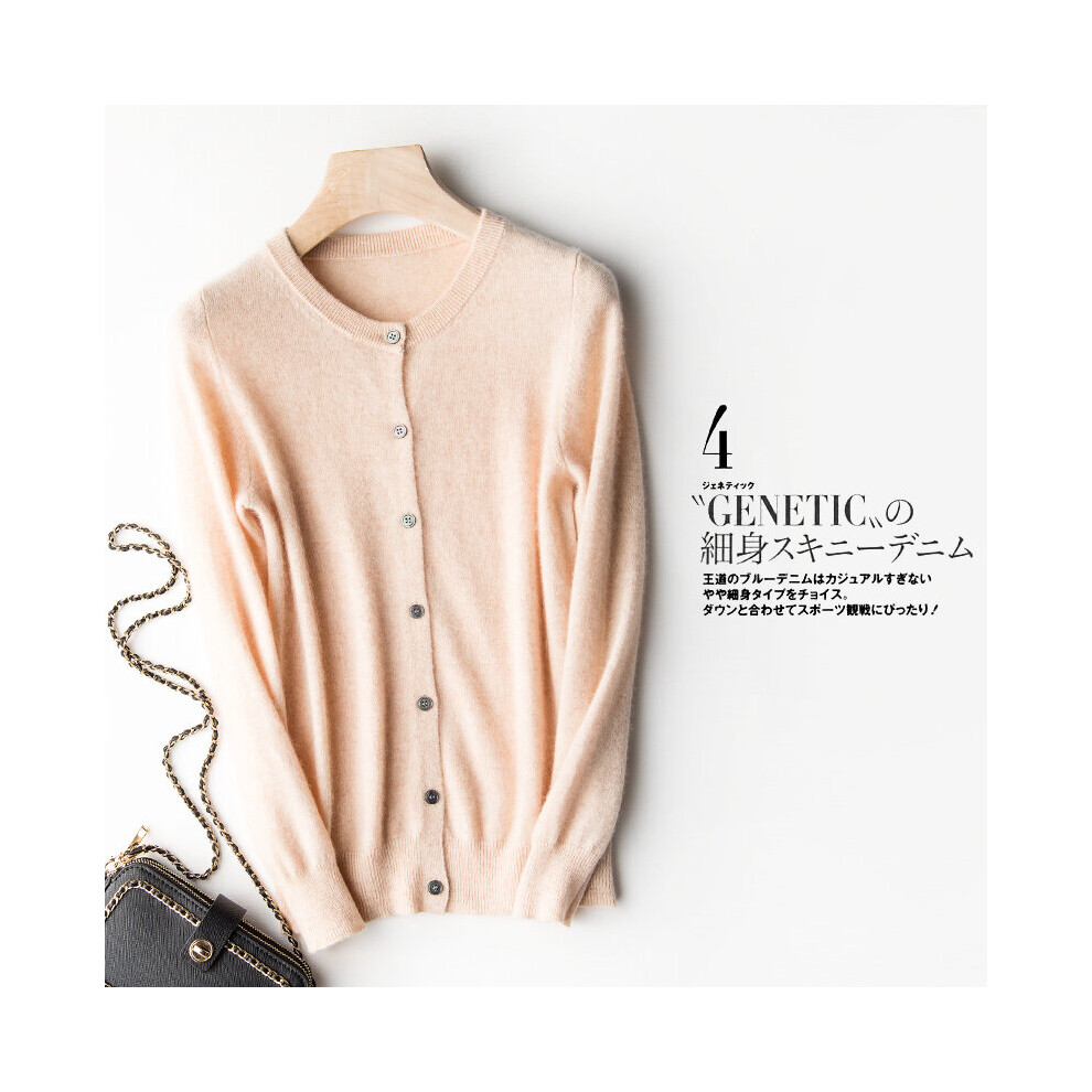 Spring and Autumn women Wool Cardigan Coat Women's Round Neck Top Cashmere Sweater Knitted Bottoming Shirt cropped cardigan-image-OPC-PBQHYH5-NEW