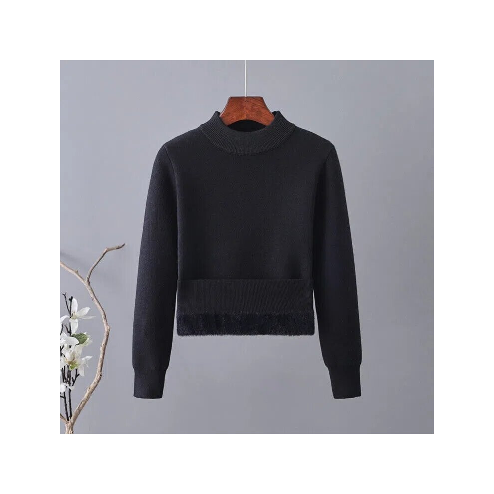 Vintage Turtleneck Winter Sweater Casual Knitted Pullovers Clothes Fleece Lined Warm Knitwear Woman Base Top-image-OPC-PBQHYWX-NEW