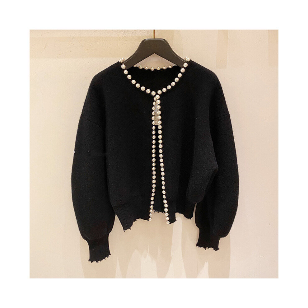 Jackets Pearls Cardigan Batwing Sleeve Wool Knit Vintage Women's Coat High Jacket AQ927-image-OPC-PBQHYZ2-NEW