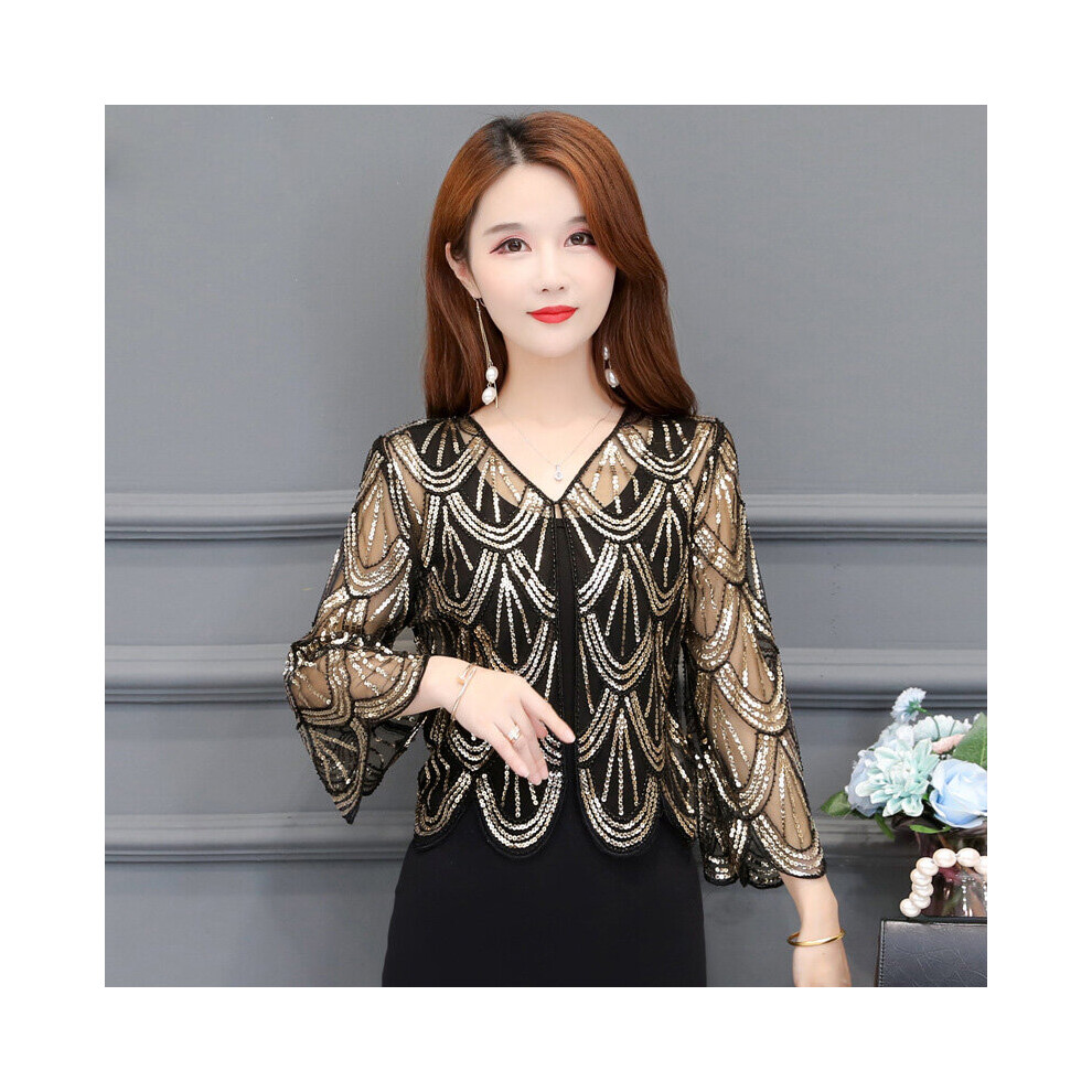 Sequins Coat Cardigan Women's Jacket Ultra-thin Cutout Embroidery Jackets Tops Summer Sun Protection Clothing FemaleK198-image-OPC-PBQHZJ8-NEW