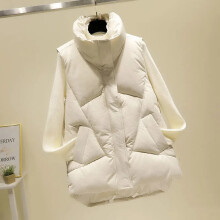 Autumn Winter Down Puffer Vest Women Casual All-match Sleeveless Jacket Solid Loose Long Body Warm Waistcoat Winter Vest