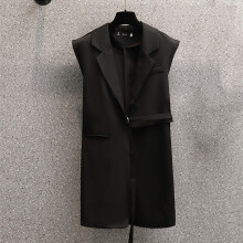 Spring Autumn Irregular Long Suit Vest Women Style Sleeveless Jacket Blazer Waistcoat