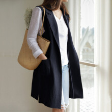 Summer Cardigan Women Sleeveless Casual Work OL Waistcoat Office Blazer Female Solid Coats Buttons Vests