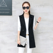 Spring Autumn Women Casual Solid Blazer Vest Female Sleeveless Slim Jacket Office Lady Waistcoat Vest A193