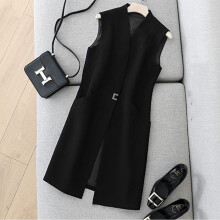 Coats Casual Vest Women Clothing Spring Autumn Sleeveless Blazer Jacket Outerwear Office Lady Slim Waistcoat aq440