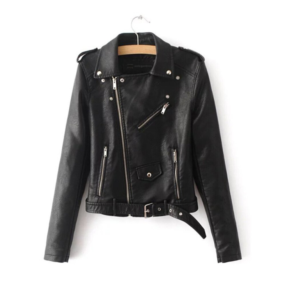 Autumn Short Soft Faux Leather Jacket Women Zipper Motorcycle PU Leather Jacket Ladies Basic Street Coat-image-OPC-PBQJ6G5-NEW