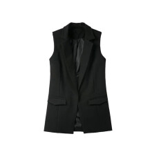 blazer casual women vest waistcoat women long suit vest female jacket coat pockets office lady