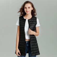 Spring Women Long Vest Slim Sweet Vest Ultra Light Down Vest Jacket Sleeveless Waistcoat