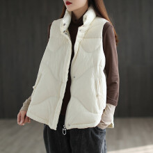 Women Winter Autumn Down Vest Stand Collar Gilet Sleeveless Puffer Parkas Female Stand Collar Waistcoat Duck Down Vest