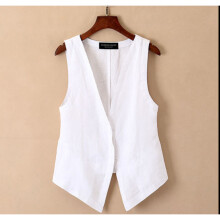 OL Women Suit Vest Short Style Elastic Waist Slim Office Big Size Female Tops Jackets Plus Size