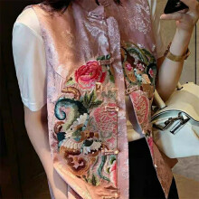 Retro Ethnic Improved Cheongsam Chinese Style Embroidered Vest Vest Clip Spring and Summer Women's Outer Wear Waistcoat