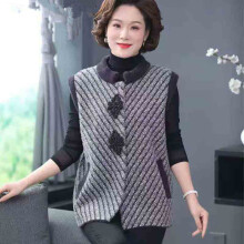 Mink Fleece Spring Autumn Vest Jacket Womens Middle-Aged Elderly Mothers Sleeveless Coat Casual Loose Size Waistcoat 1888