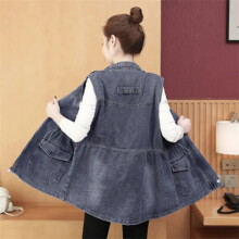 All-Match Casual Denim Vest Jacket Female Spring Autumn Version Loose Sleeveless Outer Waistcoat