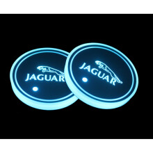 (Jaguar ) 2PCS LED Car Cup Bottle Holder Pad Mat Auto