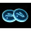 (Jaguar ) 2PCS LED Car Cup Bottle Holder Pad Mat Auto 1