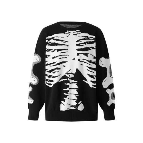 Skeleton knit clearance sweater