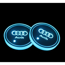 (Audi) 2PCS LED Car Cup Bottle Holder Pad Mat Auto