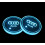 (Audi) 2PCS LED Car Cup Bottle Holder Pad Mat Auto 1