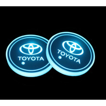 (Toyota) 2PCS LED Car Cup Bottle Holder Pad Mat Auto