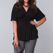 5XL 6XL Plus Size Blouse Women Female V Neck Short Sleeve Blouse Shirt Large Size Chemise Femme Ladies Tunic Tops