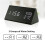 (Black) Wooden LED Digital Alarm Clock Humidity Displaying 3