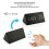 (Black) Wooden LED Digital Alarm Clock Humidity Displaying 2