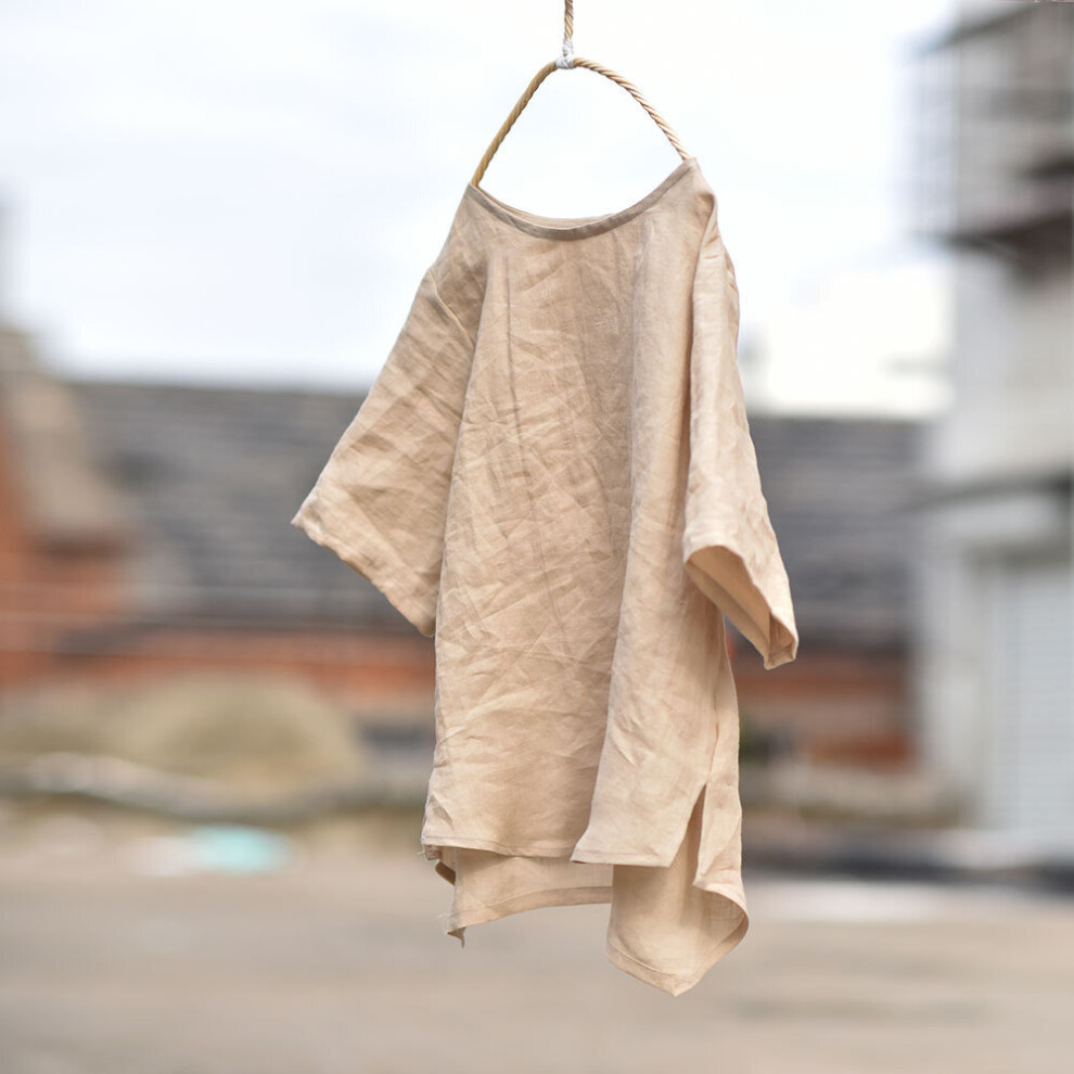 Women Ramie Solid Irregular Length Shirt Ladies Vintage Loose Ramie Tops Blouse Female Summer Shirts-image-OPC-PBQJPB7-NEW