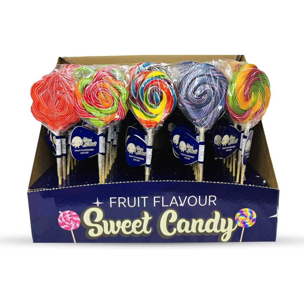 (Pack Of  50) Kids Party Bag Sweets Lollies Spiral Rainbow