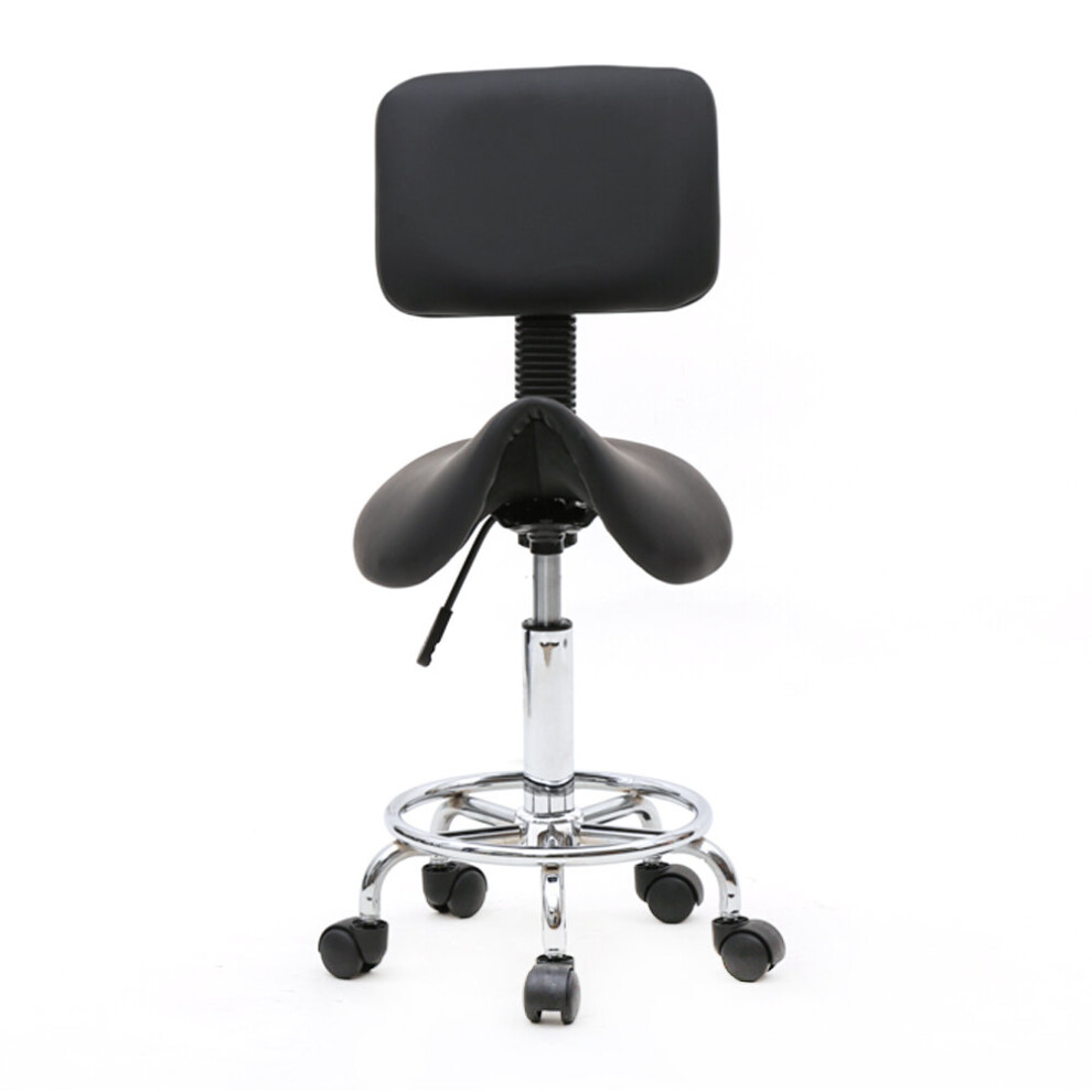 Saddle Gas Lift Salon Stool Spa Tattoo Beauty Manicure Chair Backrest Light
