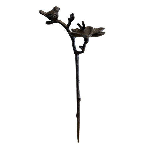 Selections Cast Iron Wild Bird Ornate Flower Dish Bird Feeder