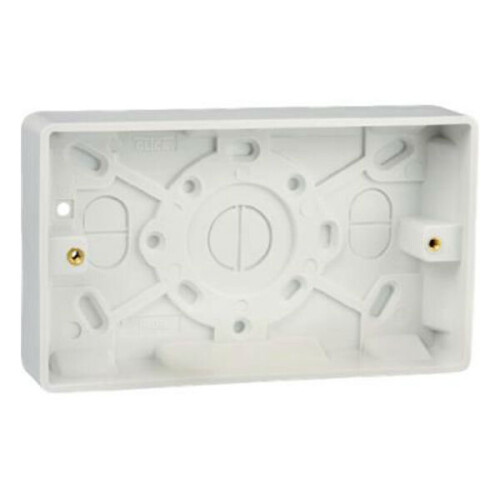 Click CMA082 Moulded Surface Mounted Pattress Box 25mm Deep - 2 Gang