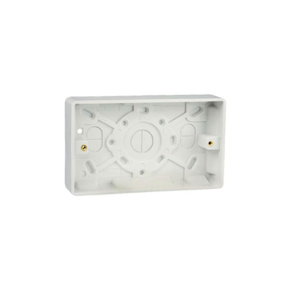 Click Cma082 Moulded Surface Mounted Pattress Box 25Mm Deep - 2 Gang 5055112820201