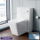 NES Home Modern D Shape Back To Wall WC Toilet and Concealed Cistern Tank 1